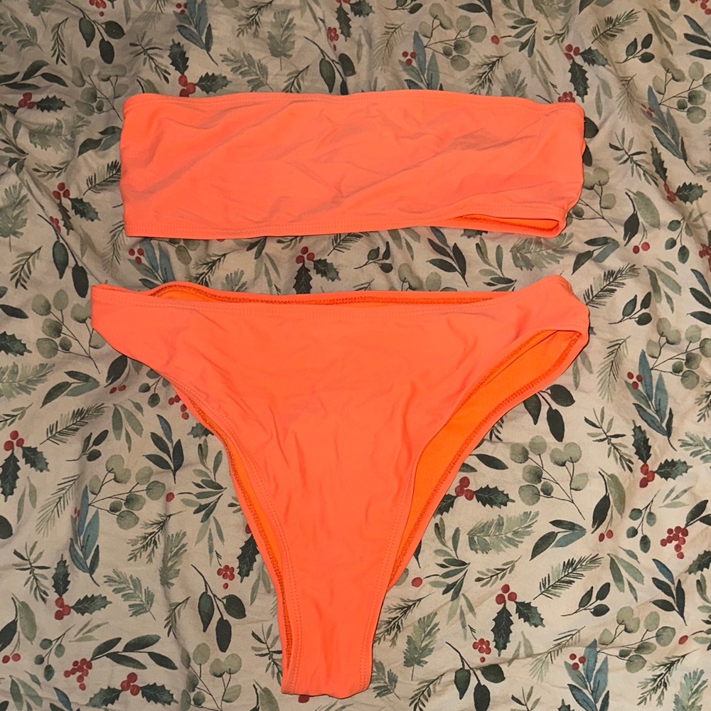 SHEIN Vibrant Orange Bikini